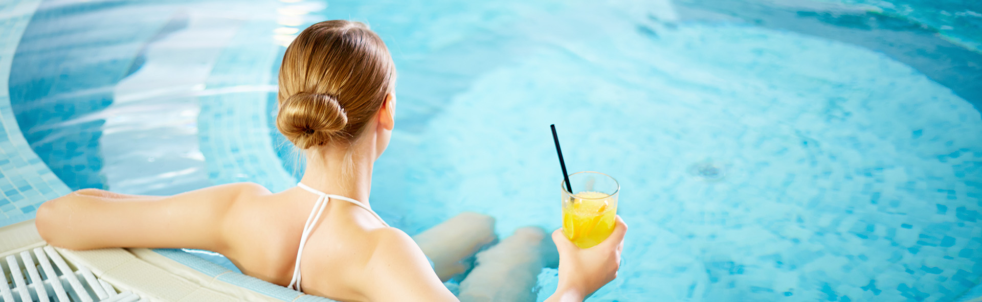 girl in swimming pool